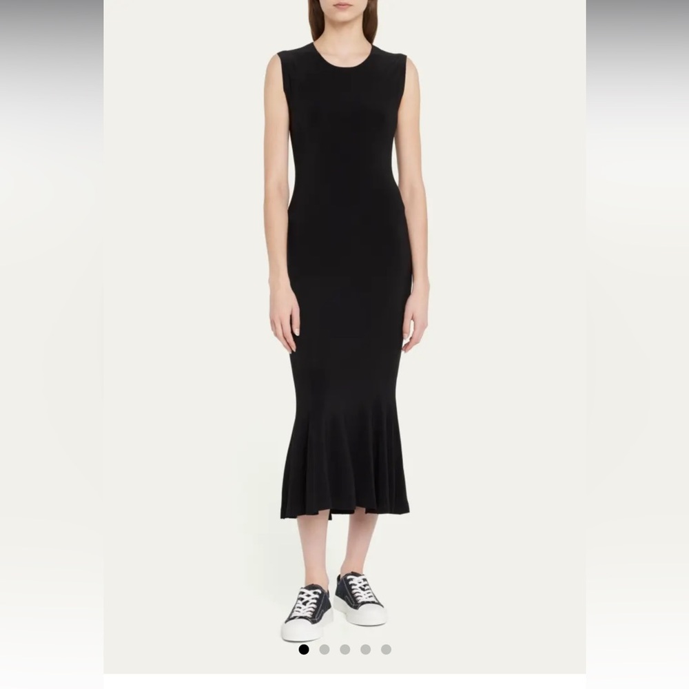 NWT Norma Kamali Fishtail Mid-Calf Dress